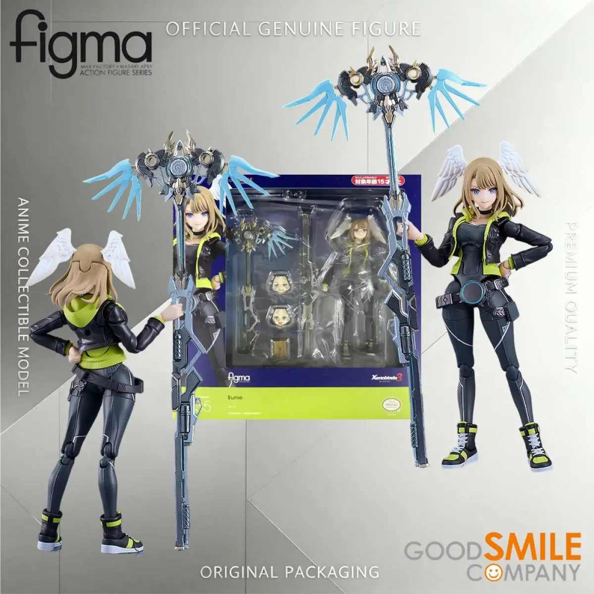Original Genuine Good Smile Figma Xenoblade Chronicles 3 Eunie Figure Anime Action Collectible