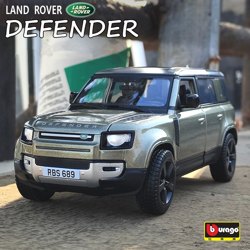 Bburago 1:24 2022 Land Rover Defender 110 SUV Alloy Car Model Diecast Metal Toy Off-road Vehicles Car Model Simulation Kids Gift