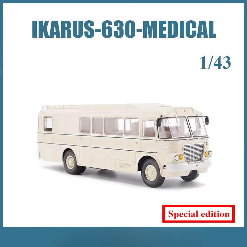 

Масштабная модель игрушечного автомобиля 1:43 IKARUS-630, медицинский автобус, имитационная модель SJAVN017, коллекционный статический макет, игрушка для мальчиков, подарок