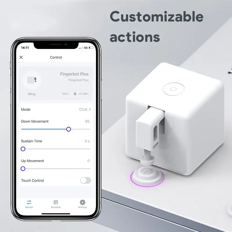 

Bluetooth Fingerbot Plus Robot Button Pusher Switch Bot Smart Home Work With Alexa Google Home Smart Life App