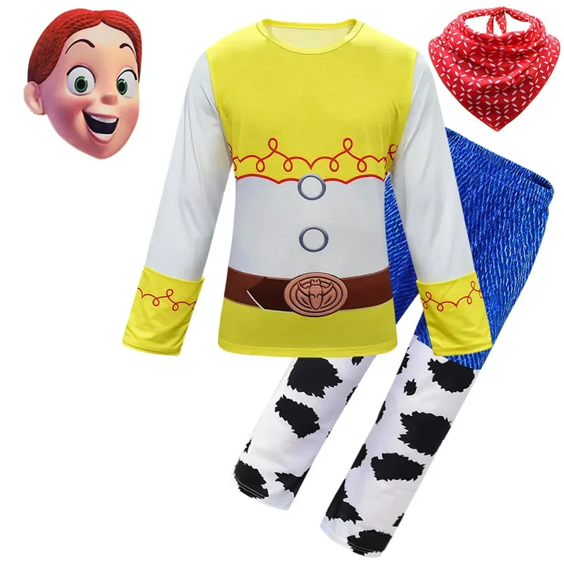 Halloween Toy Story 4 Girl Jessie Dress Cartoon 3D Printed Clothes Baby Cowgirl Costume Child Cosplay Buzz Lightyear Fancy Dress