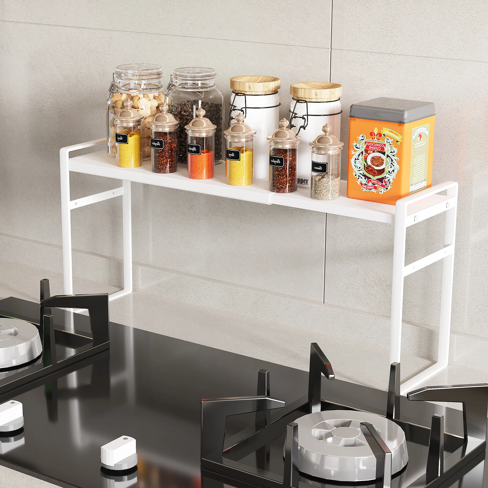 

New w Extremely Narrow Kitchen Spice Rack, Seasoning Storage Organizer, Double-Layer Oil, Salt, Sauce, Vinegar JJ0114