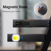 Multi-functional Portable Flashlight Mini Rechargeable Magnetic Work Light Outdoor Strong Dual Light Source Emergency Lantern