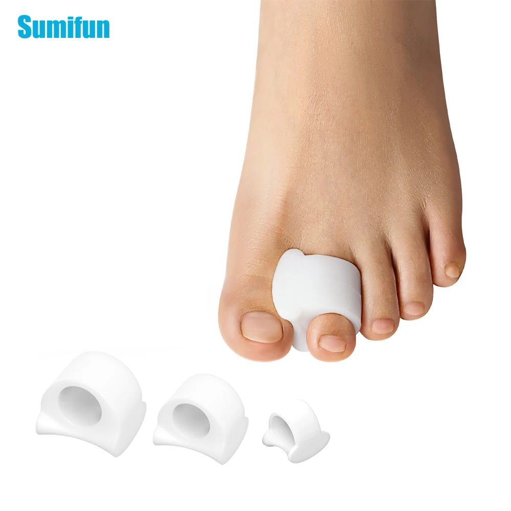 2 Pz/paia Separatore Della Punta Del Silicone Borsite Alluce Valgo Correzione Dita Dei Piedi Sovrapposizione Ortopedia Piede Assistenza Sanitaria Morsetto di Protezione