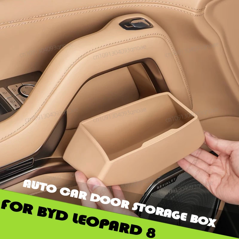 

Auto Car Door Storage Box Fit for BYD Leopard 8 Modification Car Door Slot Silicone Storage Box Car Interior Upgrade Parts