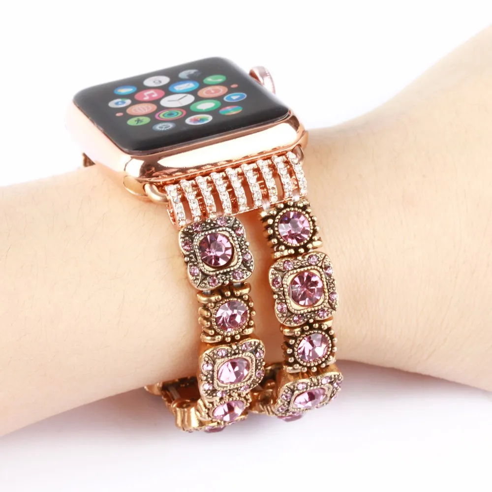 jewellery Strap for Apple Watch Band 49mm 45mm 41mm 44mm 40mm 42mm 38mm Diamond Bracelet for iWatch Series 8 Ultra 7 6 5 4 3 SE