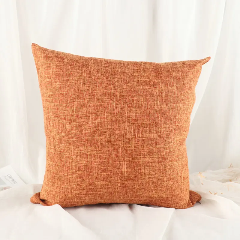 Orange Cushion Cover Sofa Decorative Throw Pillow Cover Living Room Soft Breathable 45x45 Pillowcase Home Decor Modern Simple