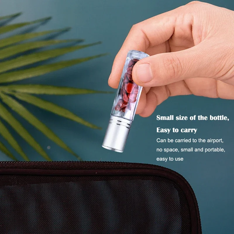 

10 шт. стеклянных флаконов-роллеров объемом 10 мл для эфирных масел и парфюмерии с роликом из драгоценных камней, многоразовые