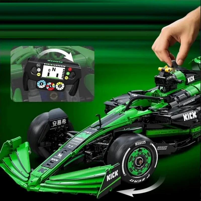 التقنية ركلة صابر F1 C44 الرياضة نموذج سيارة مجموعة ، 1:8 سباق السيارات أطقم نموذج 2553 قطعة اللبنات عشاق السيارات العضلات سيارة المشجعين #5