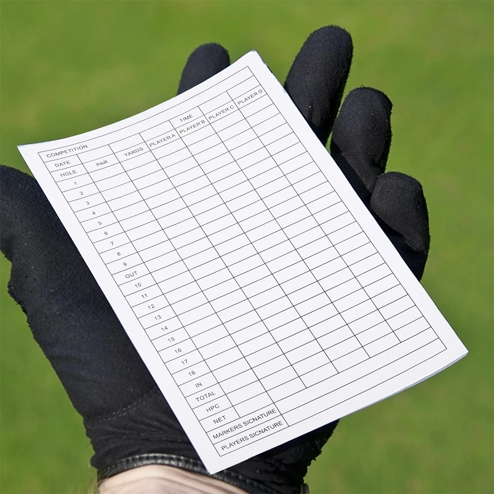 18Pcs Golf Scorecards Portable Coated Paper Score Recording Cards Clear Numbers Convenient Record Keeping Tool for Golf