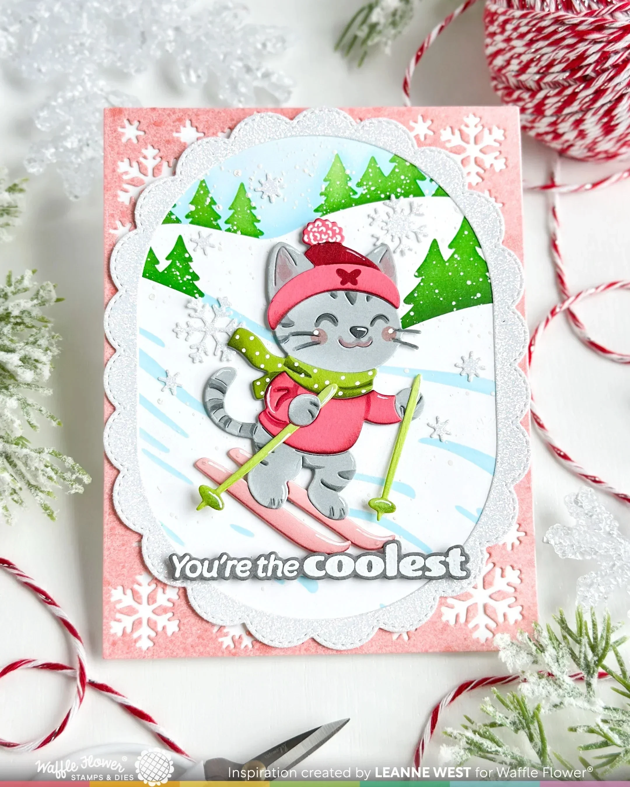 القط والثلج ل يموت سجل القصاصات مذكرات الديكور الاستنسل النقش قالب DIY بها بنفسك بطاقات المعايدة اليدوية الهراء زهرة التلال الثلجية #5