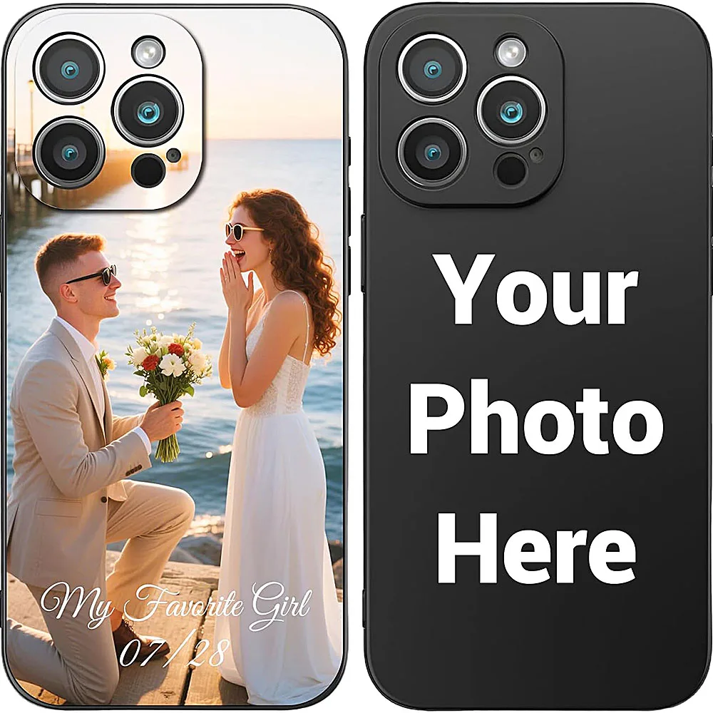 Funda mate personalizada para iPhone 17 16 15 14 13 12 11 Pro Max Mini SE XS XR 7 8 Plus DIY foto personalizada Funda suave