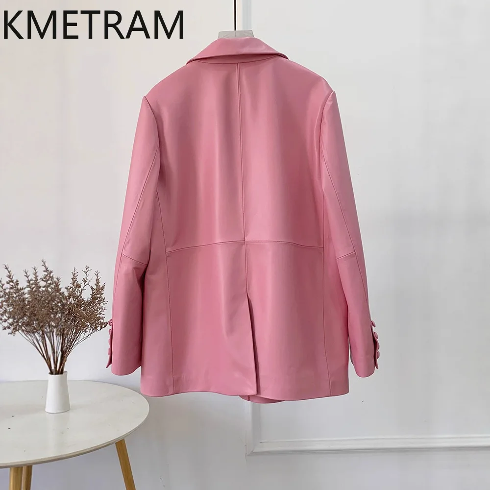 

KMETRAM 100% Genuine Top-Grain Sheepskin Leather Jacket Woman Fashion Casual Blazer Premium Autumn Jackets Women Clothes 2026 코트