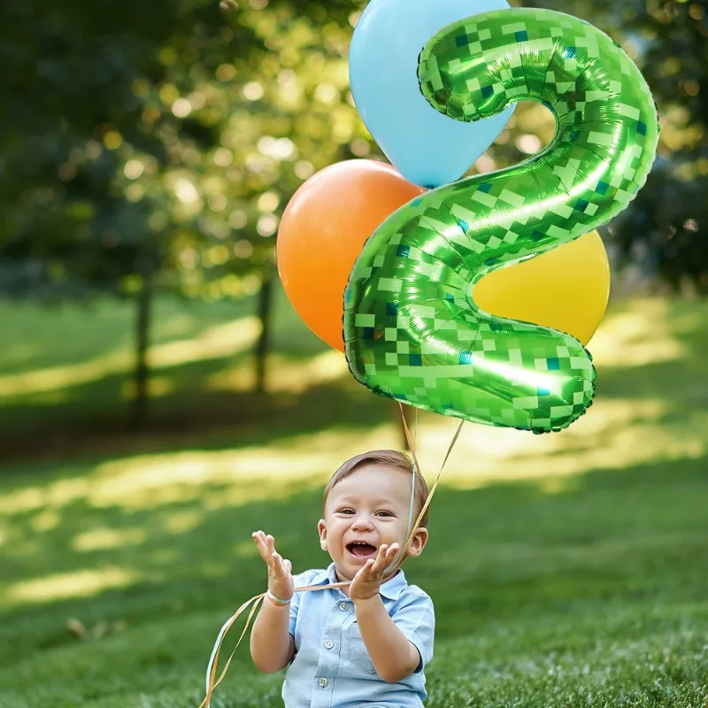 

Цифровой воздушный шар из алюминиевой пленки серии Kawaii Game Minecrafts, мультяшный, для мальчиков и девочек, для дня рождения, танцевальных вечеринок, праздничные принадлежности