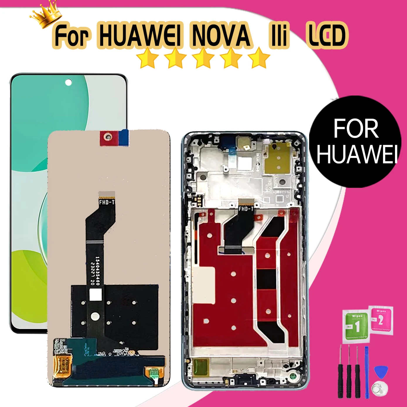 6.8\'\' Display For Huawei nova 11i nova11i LCD Display Touch Screen For Huawei Nova 11i Nova11i MAO-LX9N MAO-LX9 LCD Digitizer