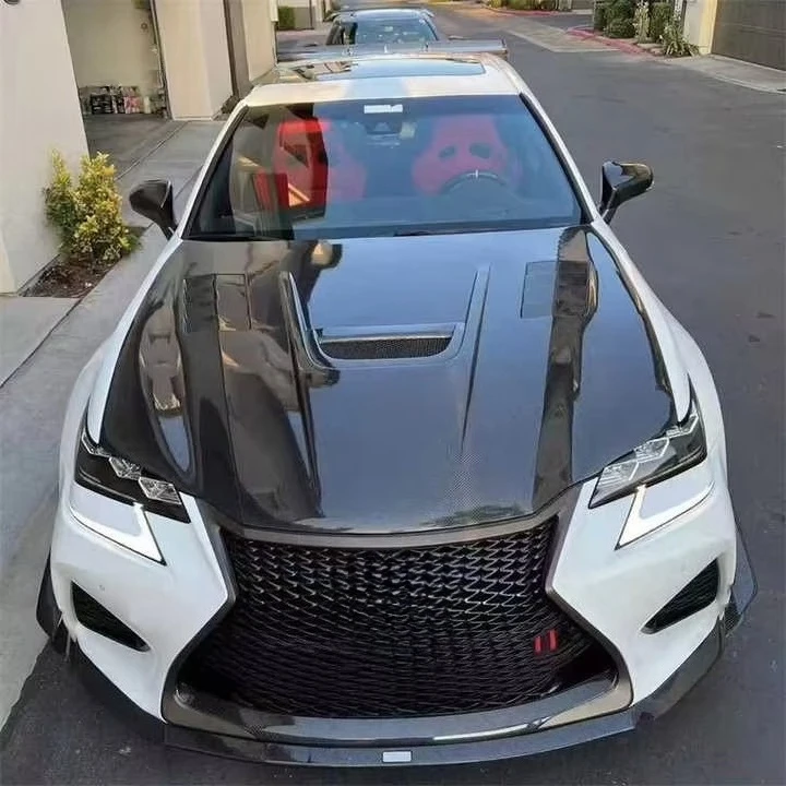 For Fits 2012-2021 GS200T GS250 GS300 GS350 GS40 GS450H Upgrade Modified Rcf Style Drilled Hood Body Kit