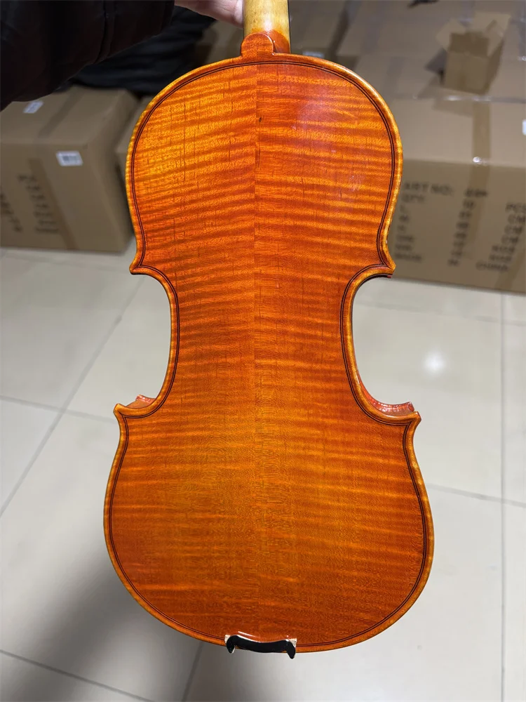 ACTUAL PHOTO Half Size Kids Violin Advanced Hand Crafted Cкрипка 1/2 كمان  Fiddle Free Violin Case Bow violin accessories