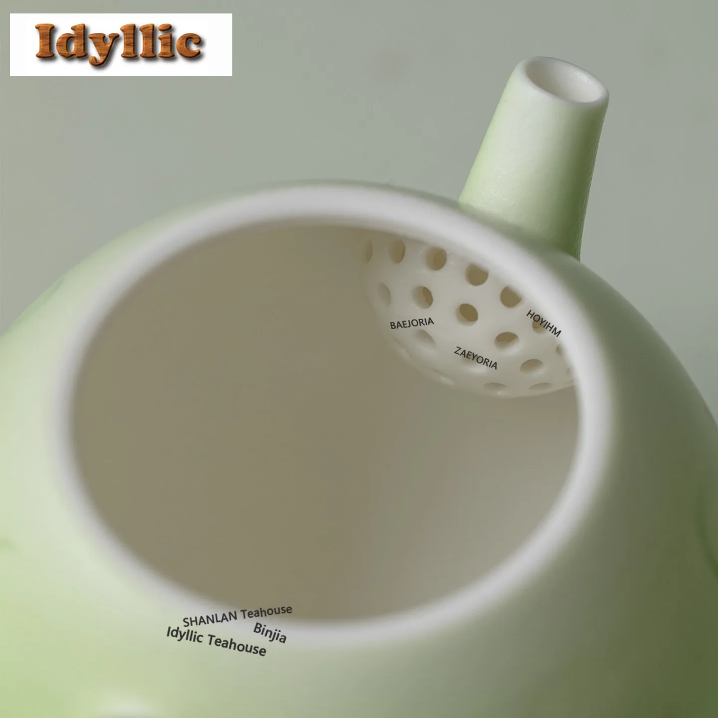 HOYIHM 140ml Aono Hand-painted Lily Dragon Egg Teapot Retro Tea Infuser Pot Tea Soaking Kettle With Ball Hole Teaware Decoration