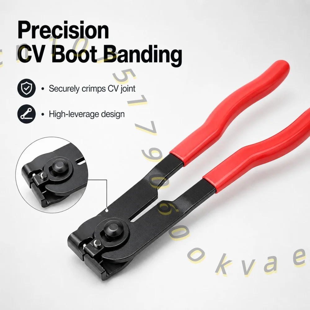 CV Joint Boot Clamp Pliers Set Ear Type Hose Clamp Tool Heavy Duty Banding Tool for Car Axle Dust Cover Repair