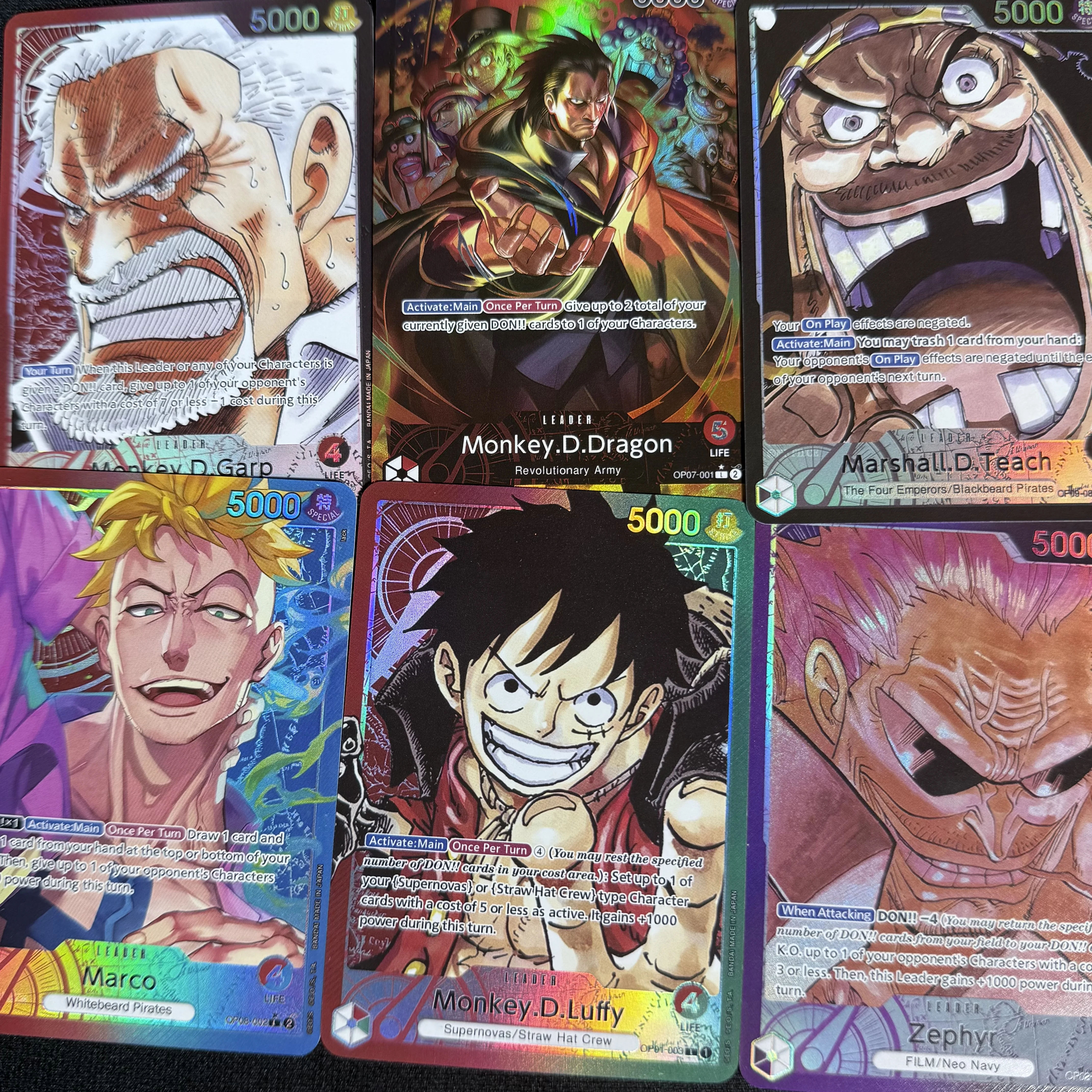 

One Piece Cards OPCG Comics English Replica Nami Lucci Shanks Law Luffy Sabo Sanji Ace Anime Collection Holographic Proxy Cards
