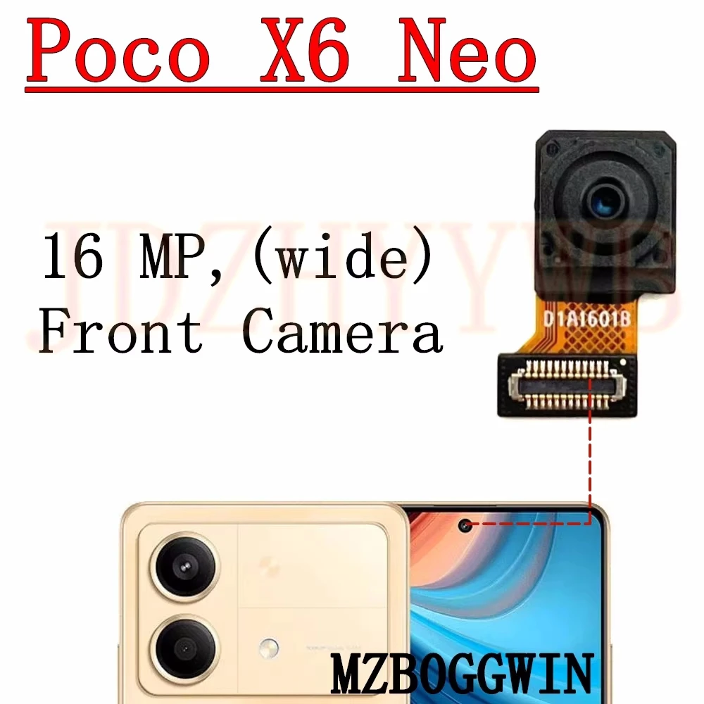 

Front & Rear Camera For Xiaomi Poco X6 Neo Backside Frontal Selfie Wide Main Back Facing Camera Module Flex Cable