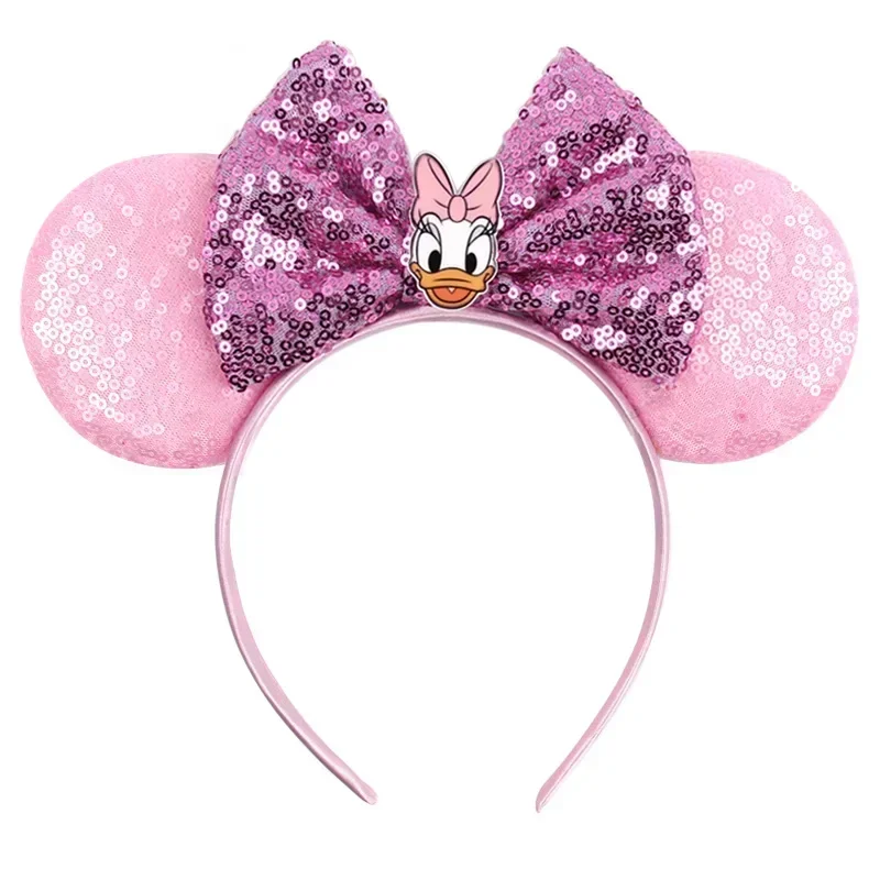 Disney Mickey Mouse Ears Headbands for Baby Girls Daisy Duck Hairbands Donald Duck Headwear Adults Women Bows Hair Accessories