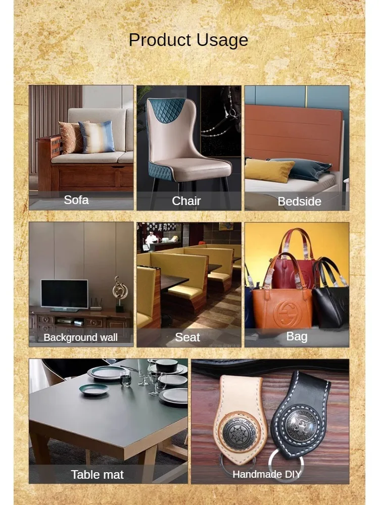 Thickend Pu Leather Fabric By Meters for Upholstery Sofa Chair Bag Table Mat Diy Sewing Waterproof Wearable Sheep Pattern Cloth
