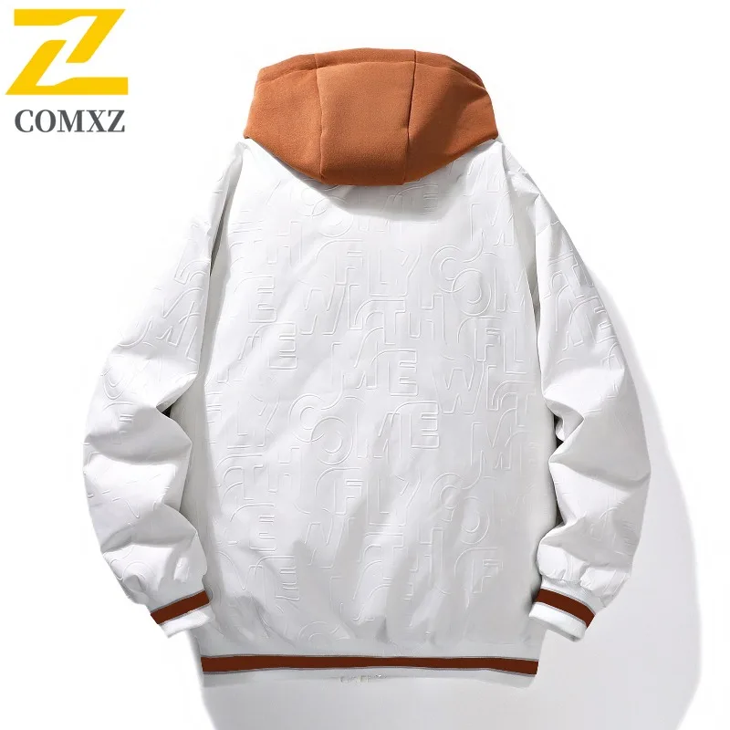 COMXZ Men's Down Jacket Premium Fake Two-Piece Design Travel Trip Camping Outing Cotton Padded Jacket Thick Warm Winter Padding