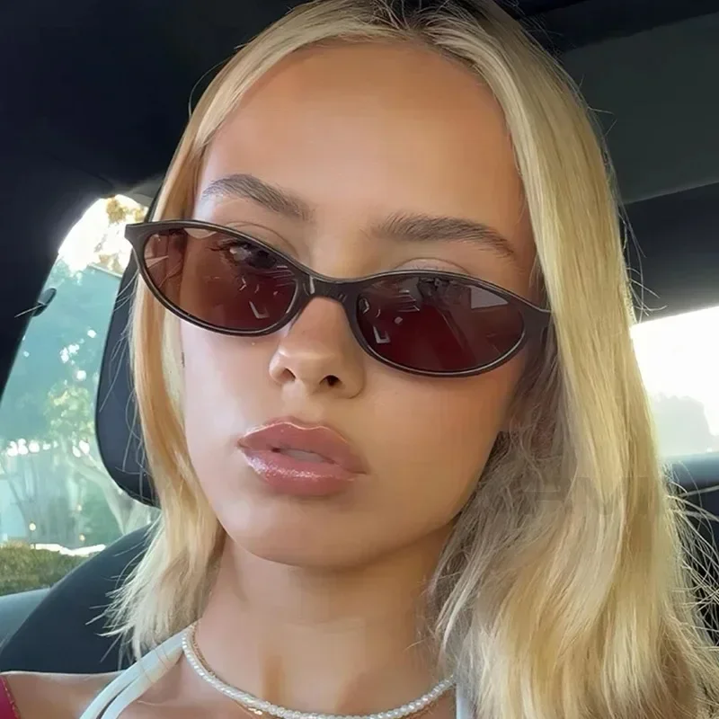 

Солнцезащитные очки Ins 2024 класса люкс, дизайнерские, UV400, для женщин и мужчин, новые, модные, овальные, винтажные, маленькие круглые, Gafas De Sol
