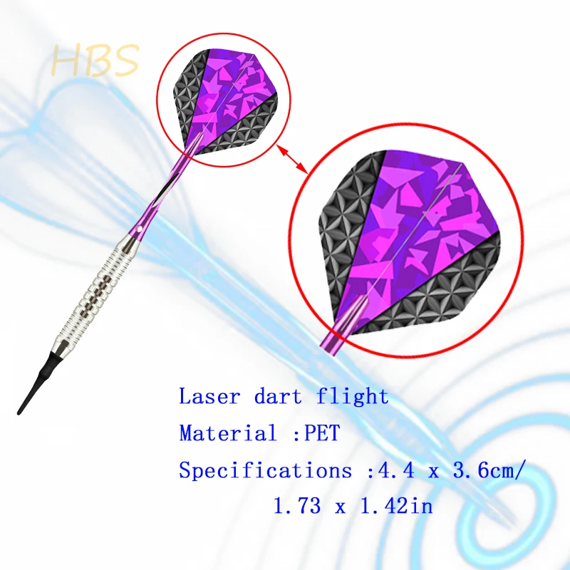 HBS 18g Soft Tip Darts Set Professional Indoor Plastic Tip Darts Electronic Darts Throwing Game Supplies