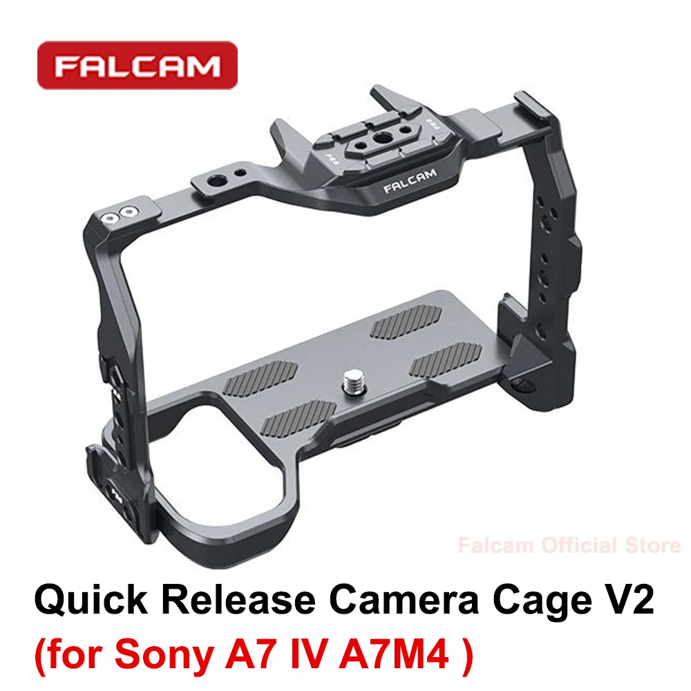 

Falcam F22 F38 F50 Quick Release Full Camera Cage V2 2824A with Multiple 1/4"-20 Thread Wrist Strap Hole For Sony A7 IV A7M4