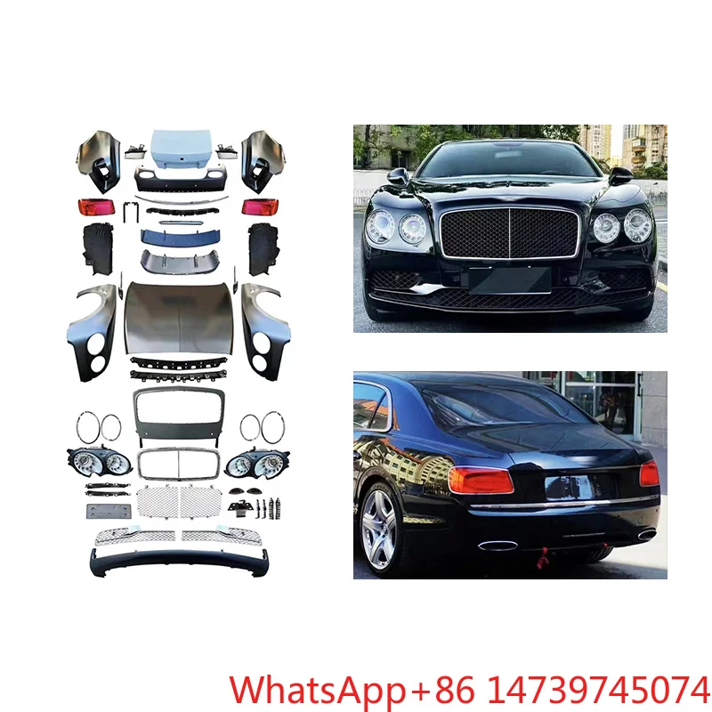 2010-2017 Luxury Sedan Facelift Body Kit Front Rear Bumper With New Headlight Fog Light Cut-Out PartsOld To New Facelift Body Ki