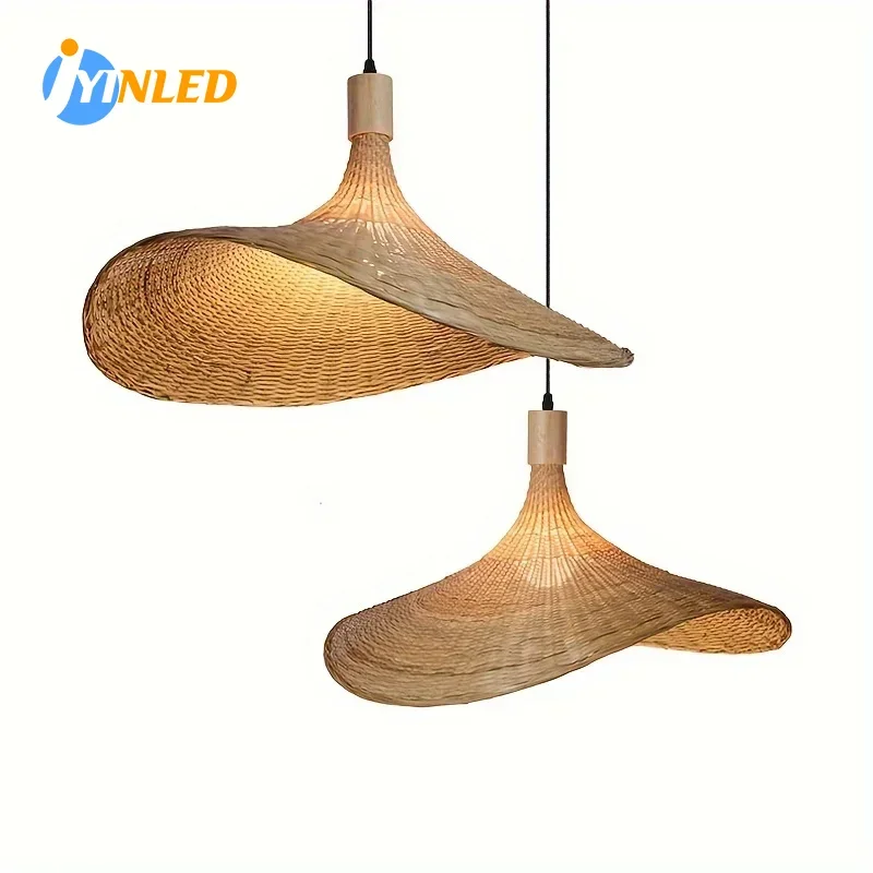 

30cm E27 Bamboochandeliers Handcrafted Bamboo Pendant Light - Modern Wooden Ceiling Lamp for Living Room, Dining & Bedroom Decor