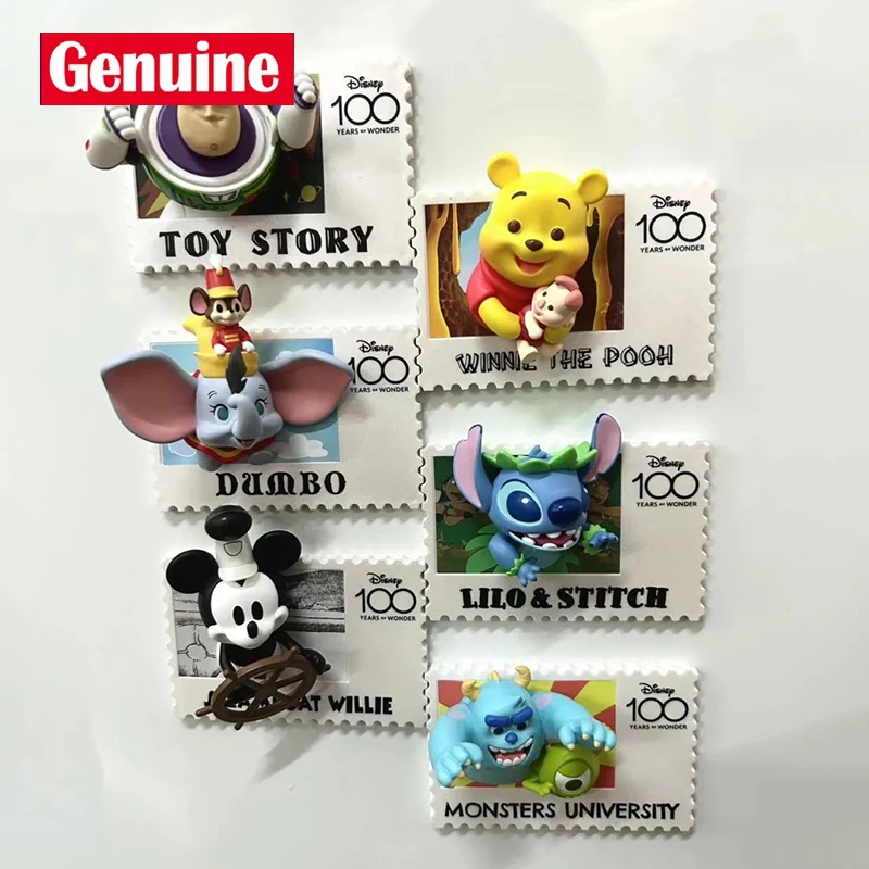 

Miniso Disney Retro Stamp Series Blind Box Anime Figure - Surprise Mystery Fridge Magnet Customized Gift Genuine Collectible Toy