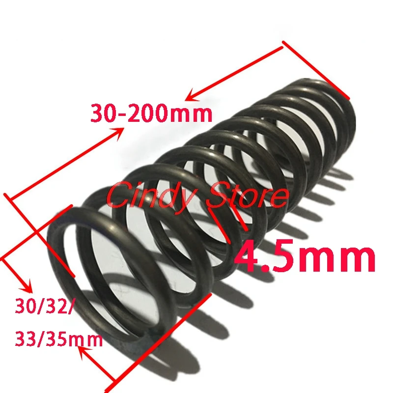 2PCS Custom Spring Steel Shock Absorbing Compression Spring Return Spring,4.5mm Wire Dia*30/32/33/35mm Out Dia*30-200mm Length