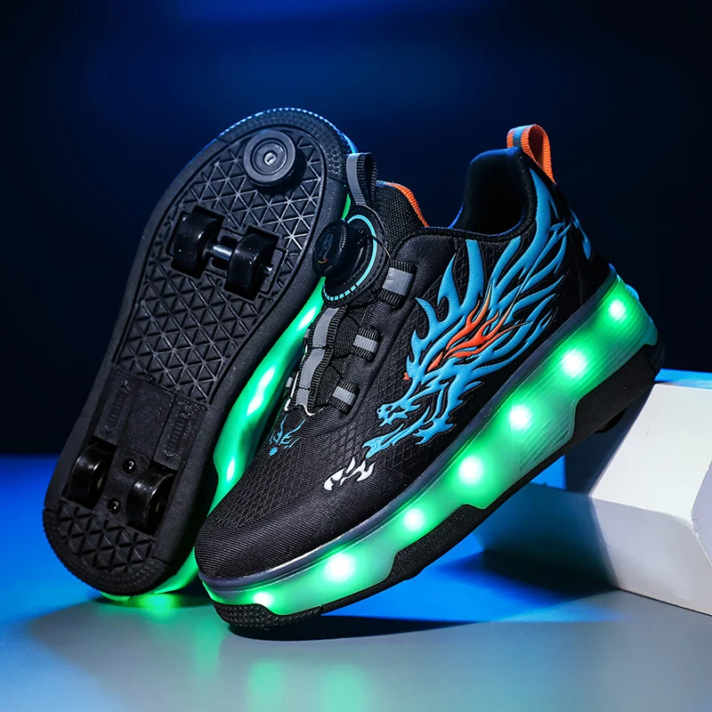 

Students' Flying Shoes: 4 Retractable Wheels, Durable & Light