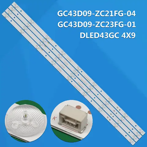 LED Strip DLED43GC4X9 005 DLED43GC 4X9 For 43" 43PFF5021 43PFF5011 43PFF5031/T3 T4312M LE43E7900 LD43V22S BOEI430WU1 LED43M2000A