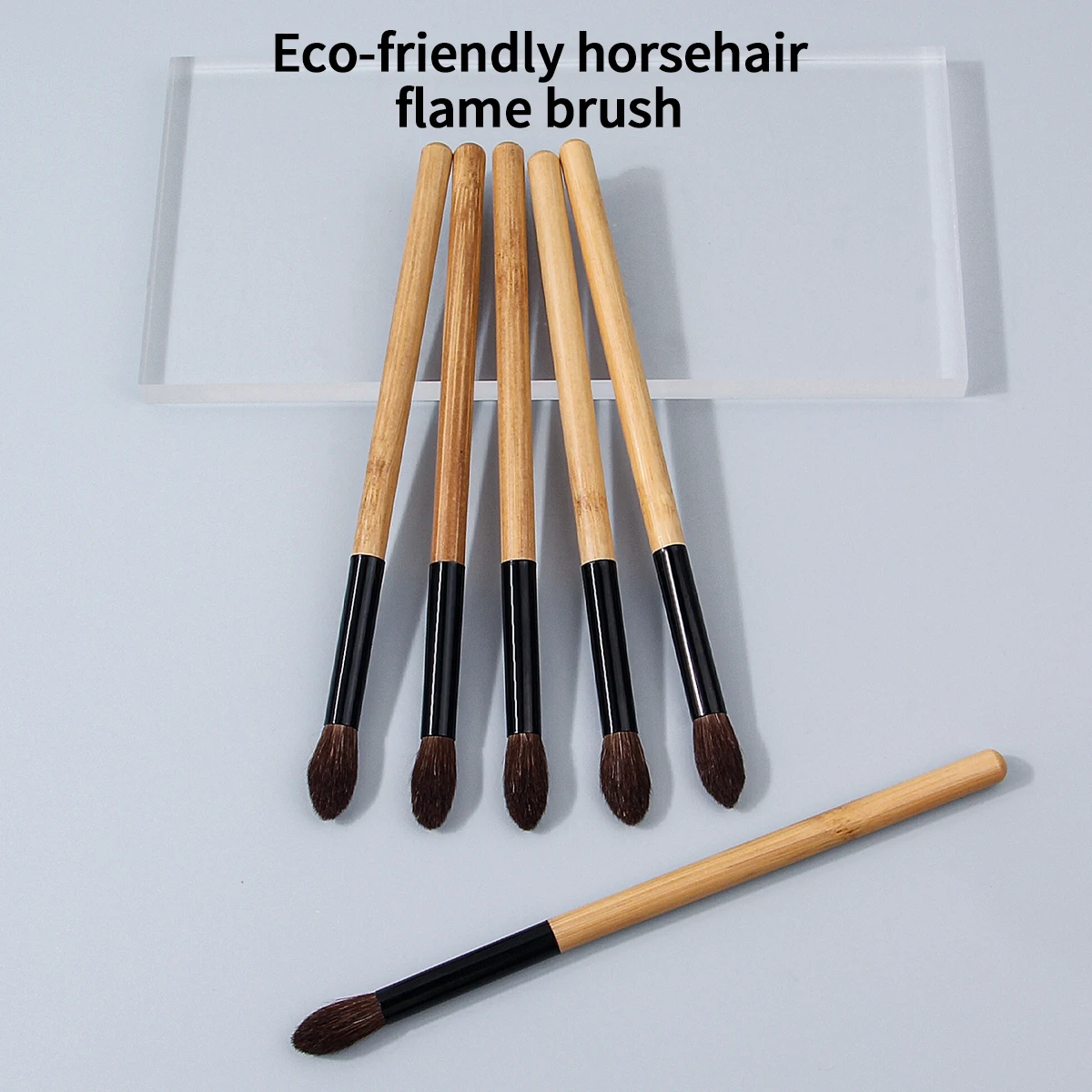 6 pezzi di alta qualità piega pennello per sfumare ombretto trucco kit cosmetico manico in legno pennello per trucco occhi