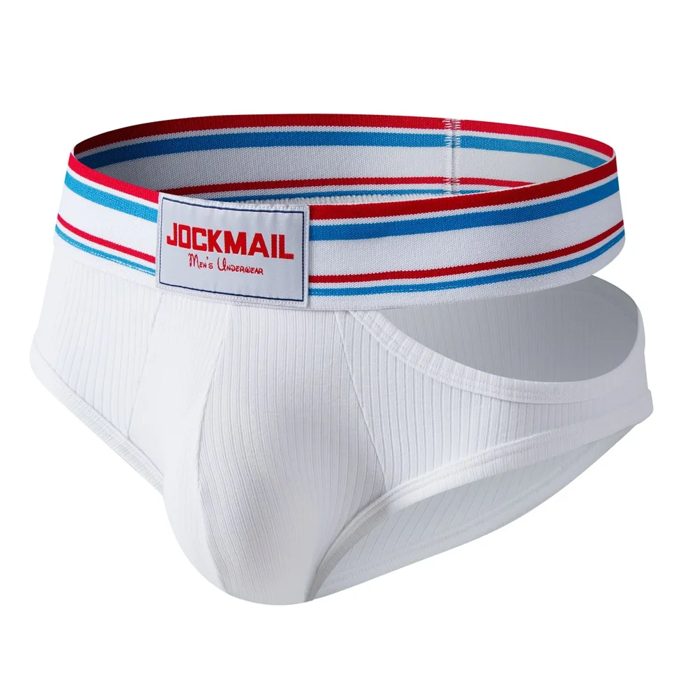 

Jockmail New Arrivalmen Briefs Plaid Pit Cotton Sexyu Bag Side Opening Cut Out Low Waist Breathable Men Underwear Gay Panties