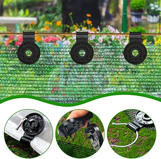 

50/100PCS Heavy Duty Lock Grip Plastic Clips Greenhouse Shade Cloth Fix Clamp Tarp Clips Fence Fabric Clips for Garden Netting