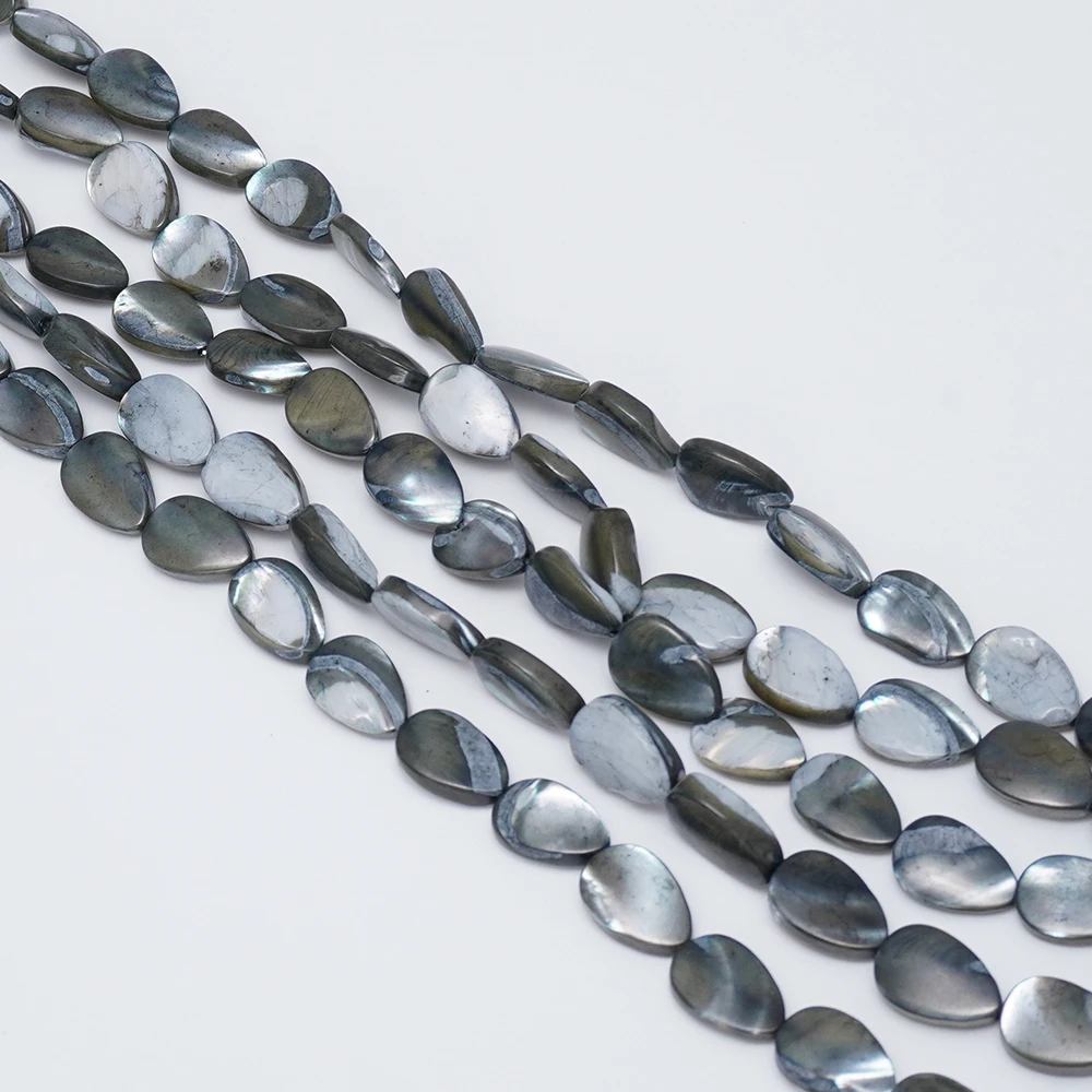 

8x12mm Popular Fashion Natural Black Shells Scattered Beads Droplet Shaped Jewelry DIY Necklace Bracelet Earrings Gifts