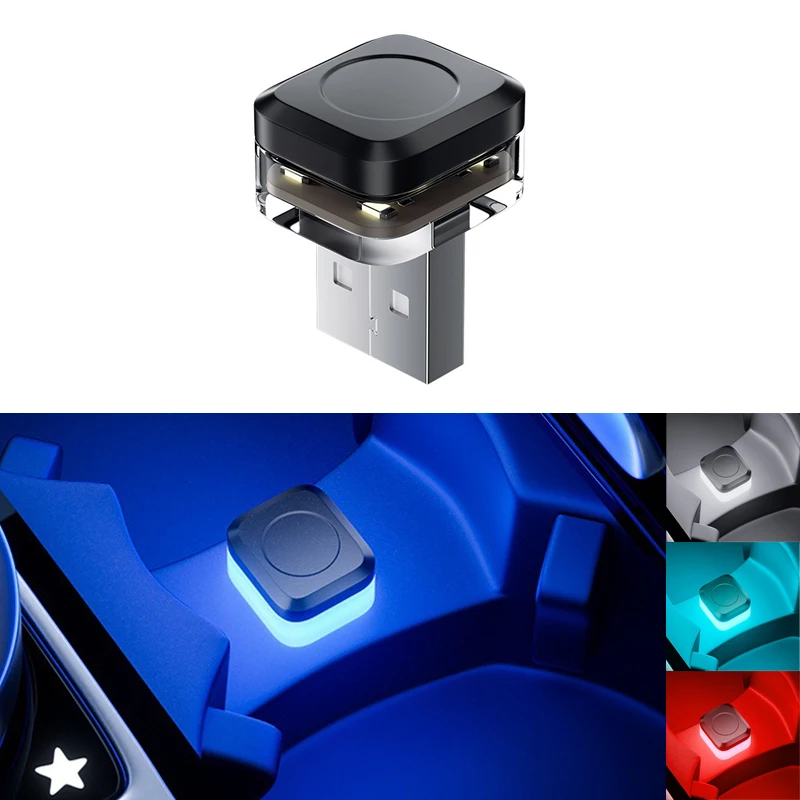 Car Interior Ambient Light LED USB Atmosphere Light Universal Auto Reading Lamp Signal Decorations Car Interior Accessories Mood