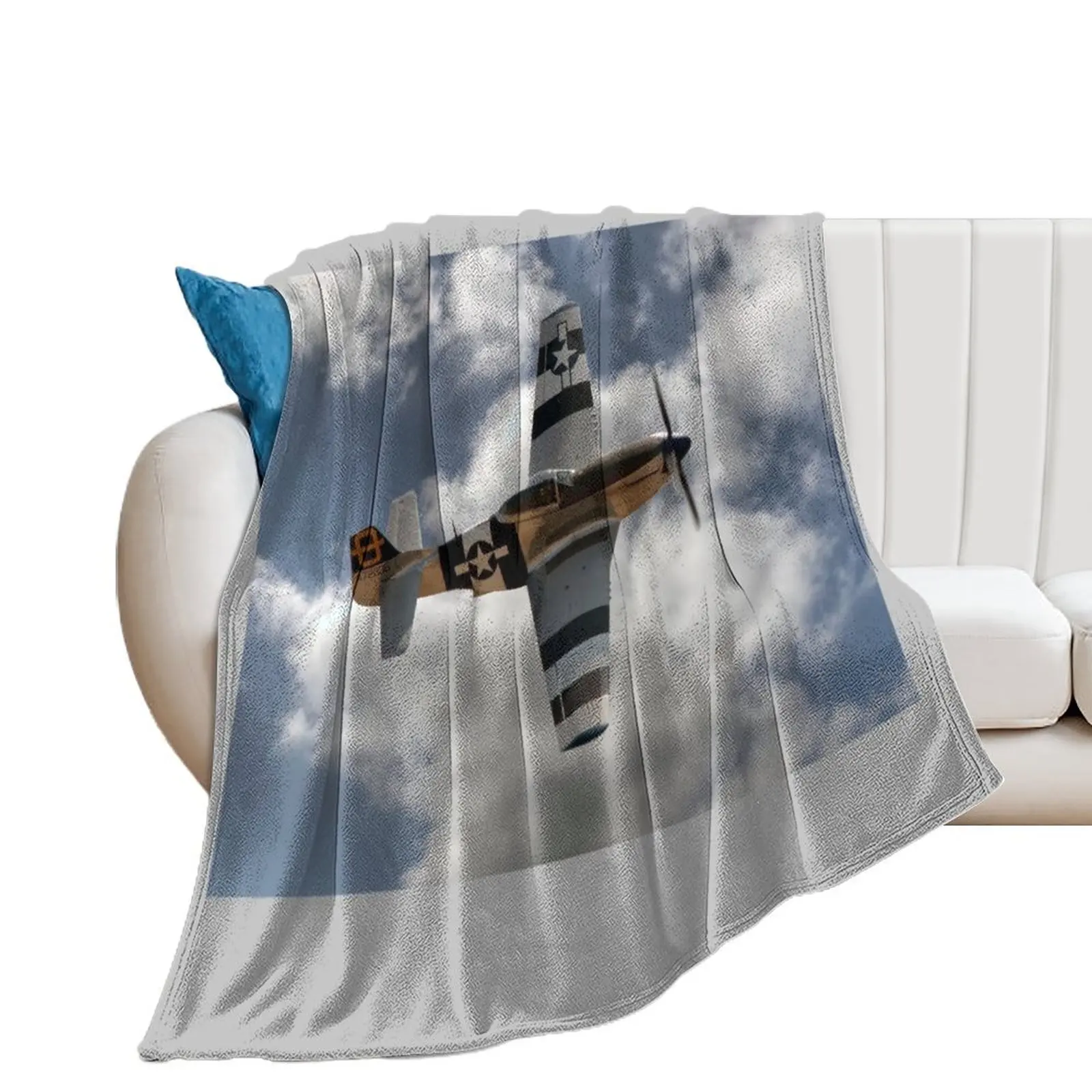 

P51 Mustang Throw Blanket Hair Fashion Sofas Blankets For Bed For Baby Blankets