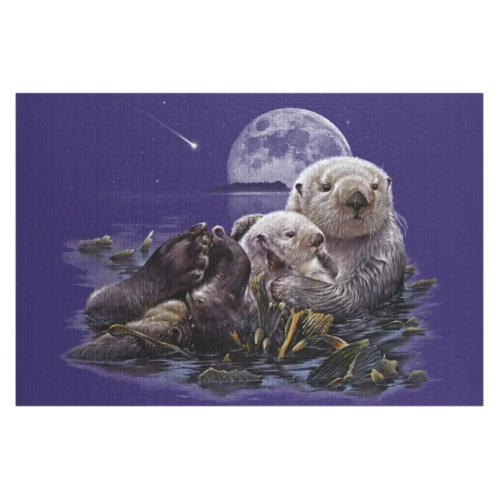 Otter Mom Jigsaw Puzzle Adult Wooden Custom Gifts Puzzle