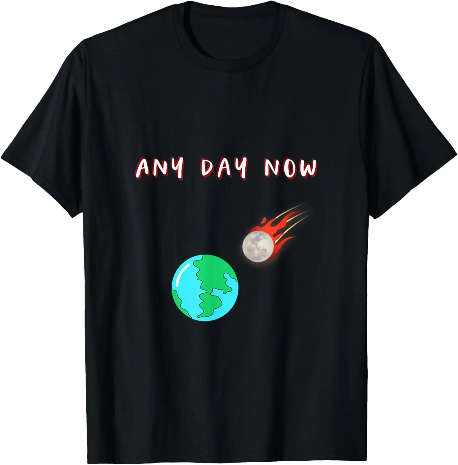 Funny End of World Comet Hitting Earth Disaster V2 T-Shirt