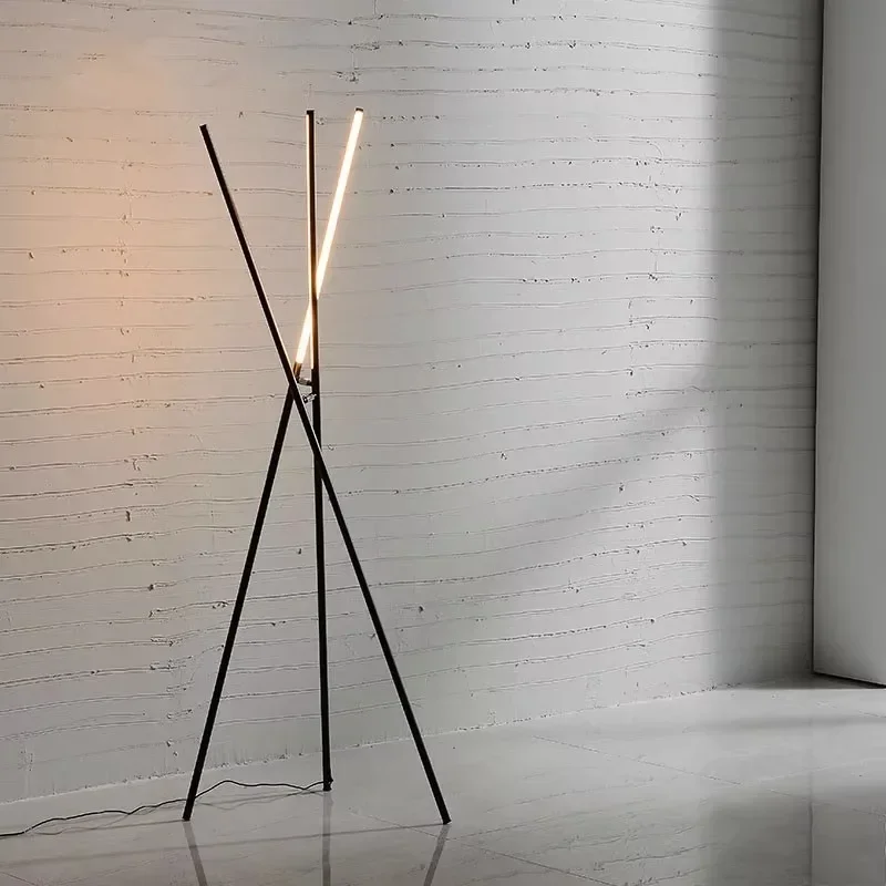 

Modern Minimalism Led Floor Lamps Living Room Sofaside Creativity Atmosphere Floor Light Atmosphere Bedroom Foot Switch Fixtures