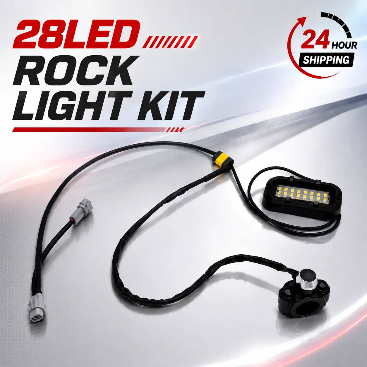 Dream Car 28LED Rock Light Kit 8W 1127 Total Lumens For  Light Bee X Waterproof LED Lighting System Motorcycle E-bike