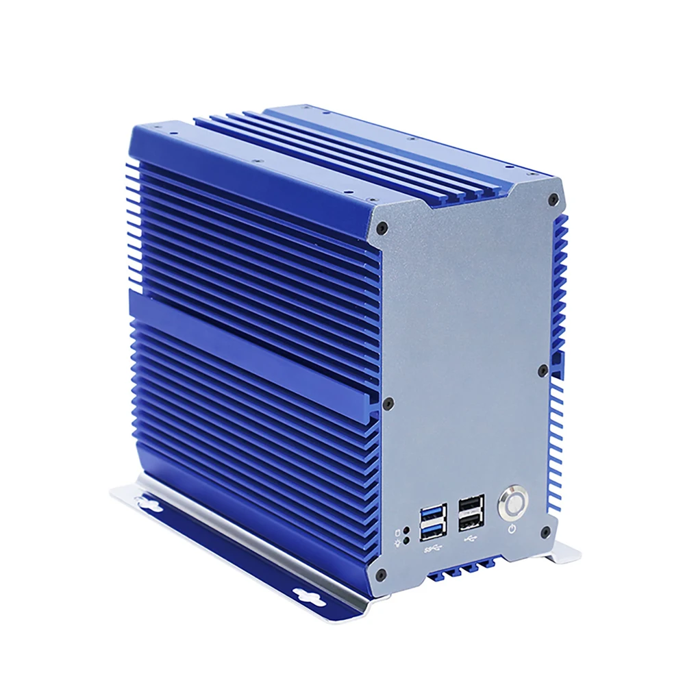 Hunsn Fanless Industriële Pc, Mini Computer, Ipc, Ix07/Ix 07K, 3pin Phoenix, Vga, 4com, 2lan, 9 Tot 36V,2 X Info I211-AT,2 X Pci