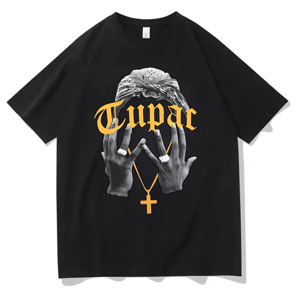 2026 Tupac Cotton Top Tees Teen Y2k Retro Graphic Anime Classic Grunge Men's Women's T-shirt Pastel Graphic Grunge 2000s Tops