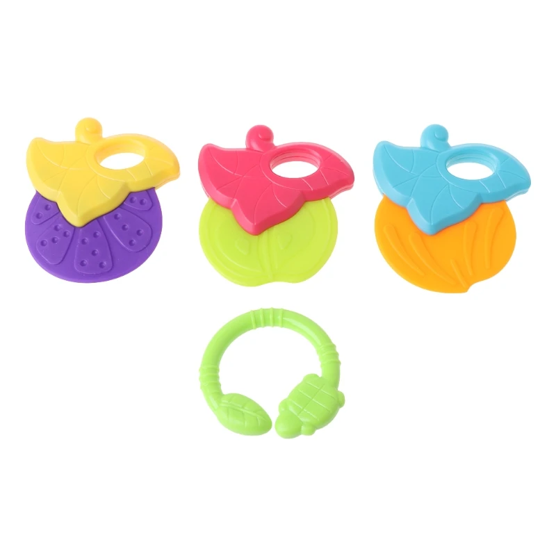 Colorful  Shape Piece Baby Teether Montessori DIY Bracelet Ornaments Gift Infants Silicone Tooth Care Products